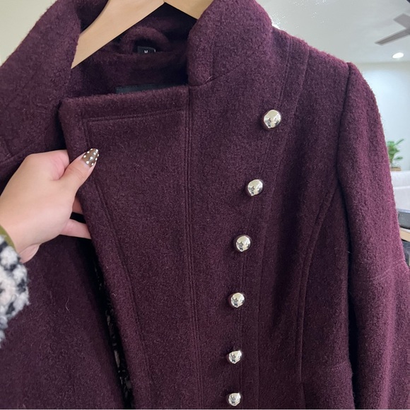 Guess double breasted military inspired 2024 fit and flare coat wool peacoat - Picture 9 of 14